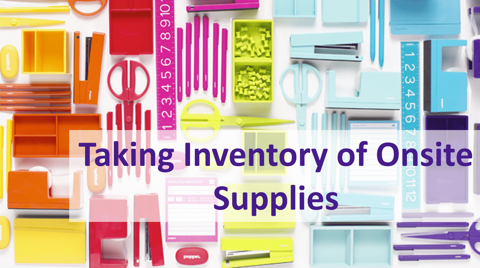 A checklist planners need to have in order to be strategic about creating an inventory of supplies they’ll need onsite. Inventory Of Supplies and Gang Box